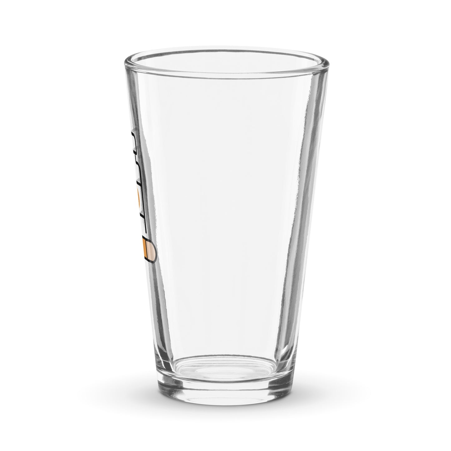 'Orange Pill' pint glass